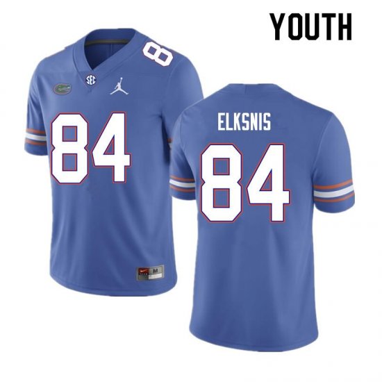 Youth Florida Gators #84 Nick Elksnis NCAA Nike Royal Authentic Stitched College Football Jersey QRZ3562UO